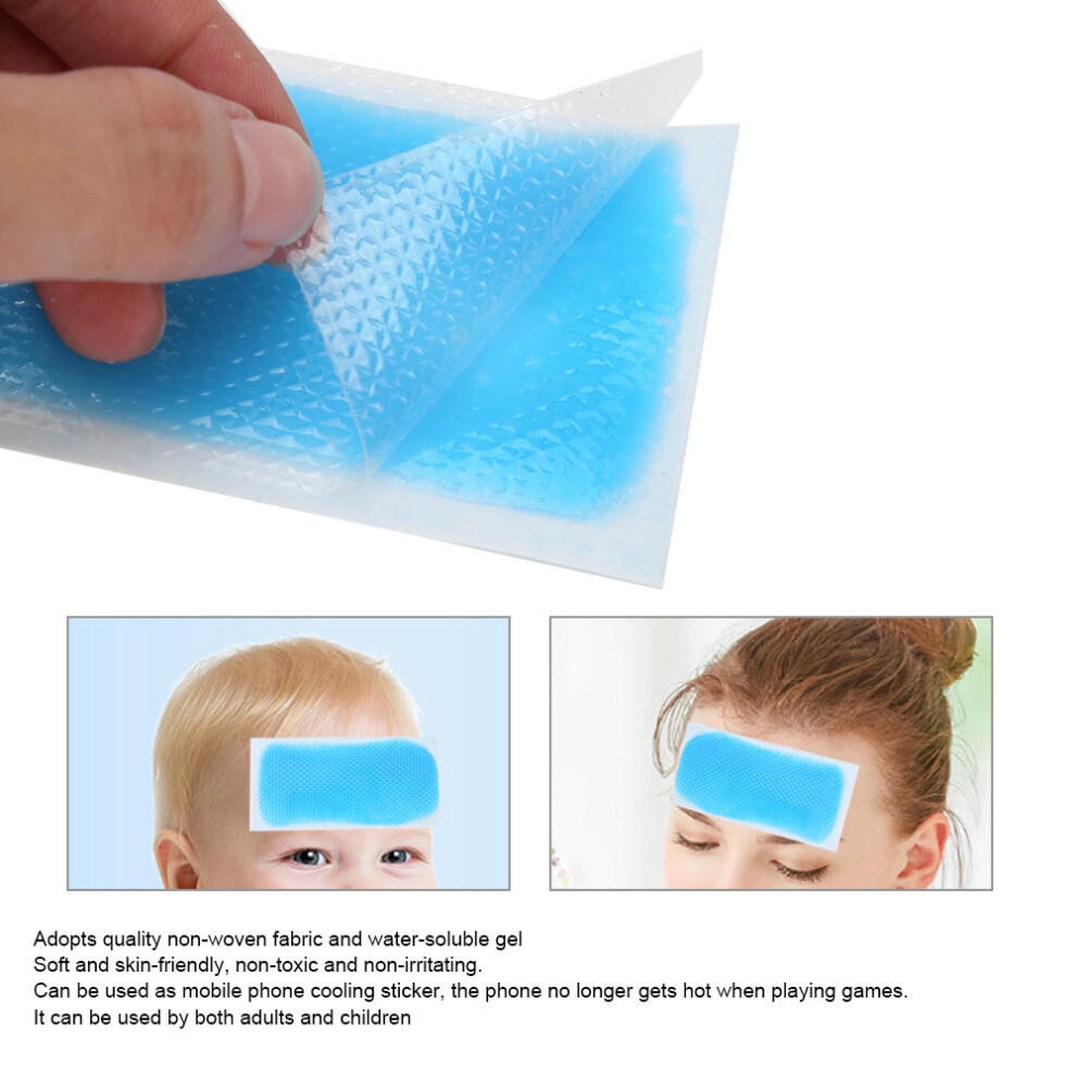 30pcs Summer Cooling Patches â Forehead & Body Temp Relief 11.5x5cm