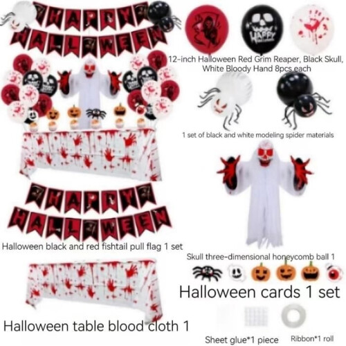 Halloween decoration set with banner 2