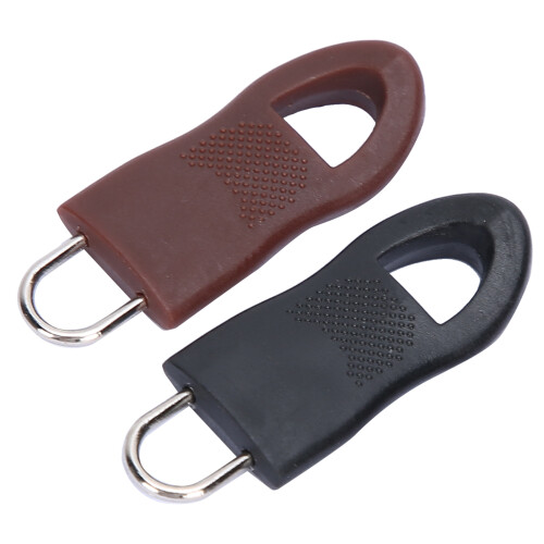Universal Alloy Rubber Detachable Zipper Pull Tag Kit - 4 Sets, Multiple Sizes 2