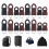 Universal Alloy Rubber Detachable Zipper Pull Tag Kit - 4 Sets, Multiple Sizes 7