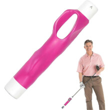 (Rose Red) Golf Grip Training Aid, Golf Club Training Grip Golf Swing Trainer Grip Practice Aid Posture Correction For Golf Beginner