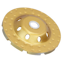 Diamond Grinding Cup Wheel 125mm Double Row Polishing Pad Gold