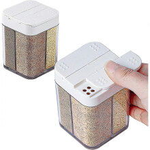 2 Pcs Plastic Salt And Pepper Shaker,spice Dispenser with Adjustable Holes Transparent Travel Seasoning Cans Condiment Jars for Camping Home Restauran