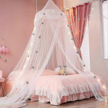 (White Star) Bed Canopy With Lights Bed Canopy Curtains For Girls Toddler Bed Canopy For Girls