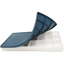 24 Compartments Plastic Paint Palette Paint Tray with Soft Lid for Watercolors and Oil Paint - DD01