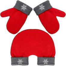 (Red)Christmas Gloves Couple Lovers Gloves Mittens Winter Warm Gloves