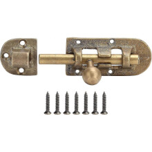Brass Door Latch Lock Antique Door Bolts Buckle Sliding Lock for Doors, Boxes, Kennels - DD