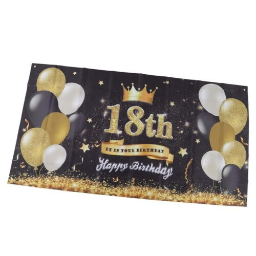 Backdrop - TBEST - Happy Birthday - 180x99cm - Polyester - 4 eyelets 2