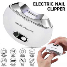 (White) Electric Automatic Nail Clipper with 3 Speeds,Nail Scraps Storage, Rechargeable Safety Nail Trimmer for Baby, Kids and Adult-kieo