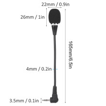 EQ100 Mini Condenser Microphone Black Omnidirectional Flexible Head