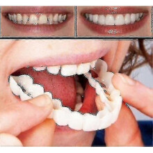 A Pair Upper & Lower High Quality Denture Instant Smile Comfort Fit Flex Cosmetic Teeth Denture Teeth Top Cosmetic Veneer Tw