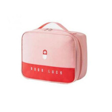 (L, pink) Domestic medicine box storage medicine box first aid box portable capacity