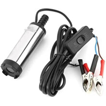(Silver) 12v Submersible Pump For Pumping Diesel Water 38mm Water Oil Diesel Fuel Transfer Pump Kit