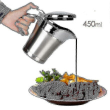 Premium Stainless Steel Thermal Gravy Boat: Double-insulated Elegant Silver Thermal Gravy Boat, Sauce Jug, Perfect for Dinner Parties G