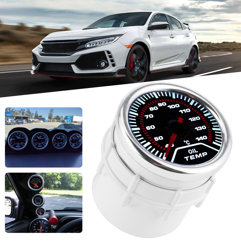 Universal 52Mm Oil Temp Gauge Meter For Car - 40-150C White 8711392144150