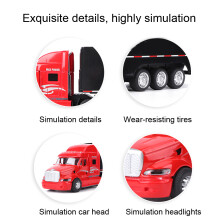 Container-Truck Modell 1:48 Rot 34,5cm