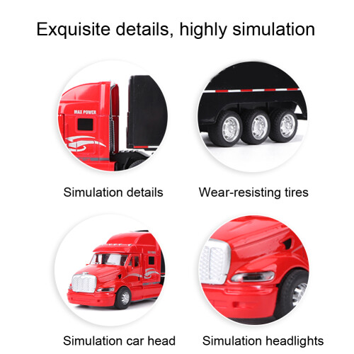Container-Truck Modell 1:48 Rot 34,5cm