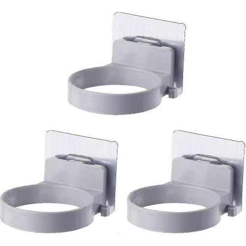 3-pack Wall Mount Hair Dryer Mounting Bracket (grey) - Pjun
