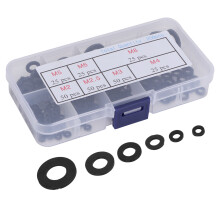 Gasket Set Nylon Flat Washers Assortment Kit M2-M8 Black 250pcs DIY Repair