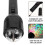 Battery LED Party Light Black Handheld Portable Strobe Torch 4