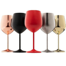 (rose gold) Stainless Steel Wine Glass, 18 oz Unbreakable Wine Glasses