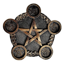 1pc Pentacle Star Candleholder Decorative Desktop Candleholder Sacrifice Prop - DD