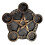 1pc Pentacle Star Candleholder Decorative Desktop Candleholder Sacrifice Prop - DD 1