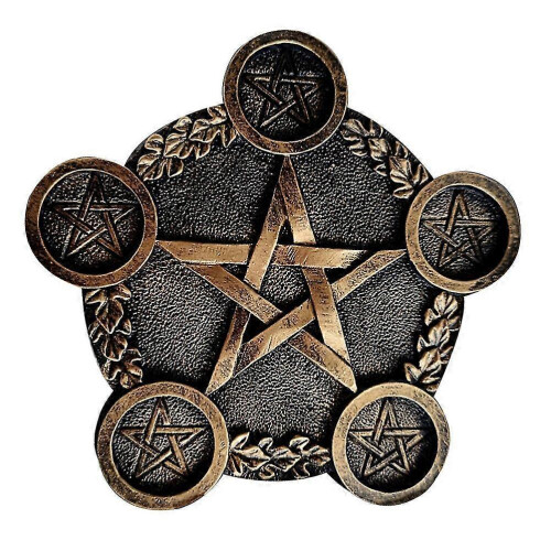 1pc Pentacle Star Candleholder Decorative Desktop Candleholder Sacrifice Prop - DD