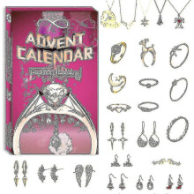 Jewelry Advent Calendar Christmas Bracelet Necklace Ring Earrings 24 Days Countdown Holiday Christmas Surprise Gift for Wife - DD