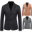 (M,Camel)Men's Suit Jacket Slim Sports Solid Color Suit Jacket 2