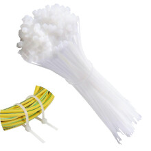 110pcs Nylon Electrical Cable Ties Cable Ties 200 X 2.5mm, Plant Cable Ties, Plastic Cable Ties, White - RiRi