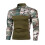 (XXL,dark green)Men's Half Zip Pullover Long Sleeve Camo Army Sweatshirt 2