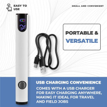 2X 510 Thread Battery Cart Pen Headless Electric Soldering Iron with Adjustable Temperature Soldering Iron Kit White
