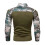 (S,dark green)Men's Half Zip Pullover Long Sleeve Camo Army Sweatshirt 3
