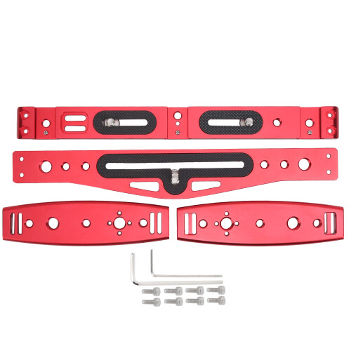 Metal Handheld Phone Bracket with Cold Shoe, 15.4oz, Red 1