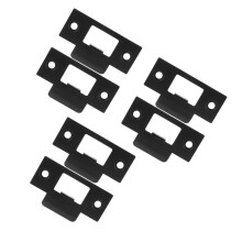 6Pcs Stainless Steel Door Hole Filler Plates Black Durable Lock Covers