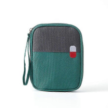 (S, green) Domestic medicine box storage medicine box first aid box portable capacity