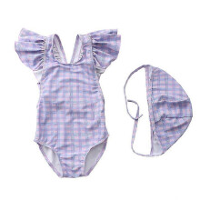 (M,11)Girl baby swimsuit Printed swimsuit girl one-piece cute swimsuit
