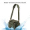 Waterproof Polyester Fishing Tool Bag, Army Green, Multi-Functional 6
