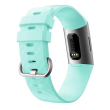 (color03) Suitable for Fitbit Charge3 Silicone Strap Diamond Sports Watch Bands