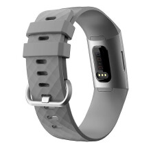 (color07) Suitable for Fitbit Charge3 Silicone Strap Diamond Sports Watch Bands
