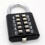10-digit Button Combination Padlock 5 Locking Mechanism Bit Key Lock Blind Old - RiRi 4