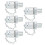 5Pcs Hydraulic Testing Adapters, PT/PPT, 1/4in, Galvanized Carbon Steel 2