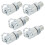 5Pcs Hydraulic Testing Adapters, PT/PPT, 1/4in, Galvanized Carbon Steel 8