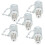 5Pcs Hydraulic Testing Adapters, PT/PPT, 1/4in, Galvanized Carbon Steel 13