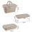 (Beige) Folding Picnic Basket Multi-functional Storage Box 4