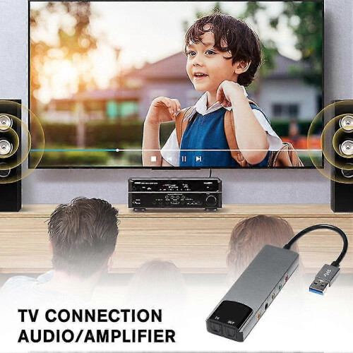 Scheda audio USB 7.1 5.1 canali Scheda audio esterna SPDIF ottica per PC Computer 26s 2