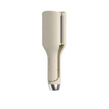 (Yellow) 32mm Egg Shaped Curling Iron V-Shape Wave Pattern Negative Ion Water Wave Texture Damage Free Hair Styling Tool for Dormitory