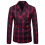 (S,red)Men's single-breasted two-button casual blazer 1