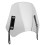 Gray Windshield Wind Deflector for Motorcycle 5-7in with Mounting Kit 12
